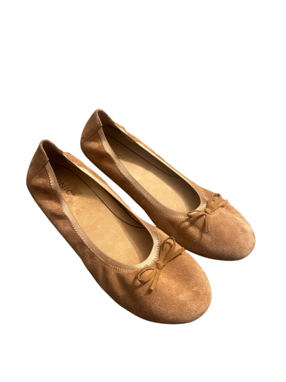 Vionic Liliana Suede Ballet Flats Tan Size 12